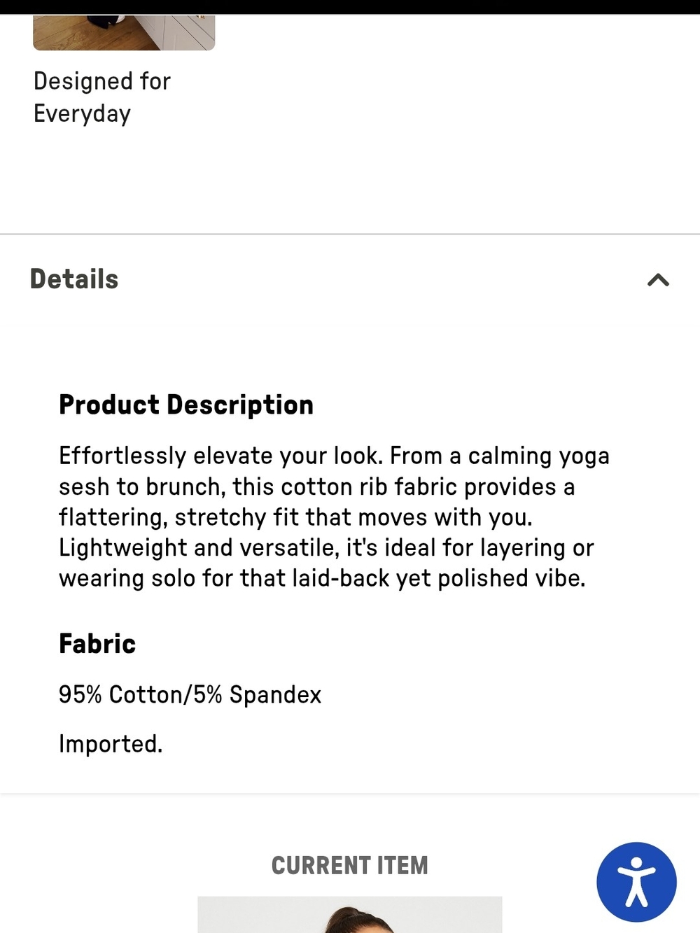 Fabletics White Ribbed Square-Neck Tank - Picture 4 of 8